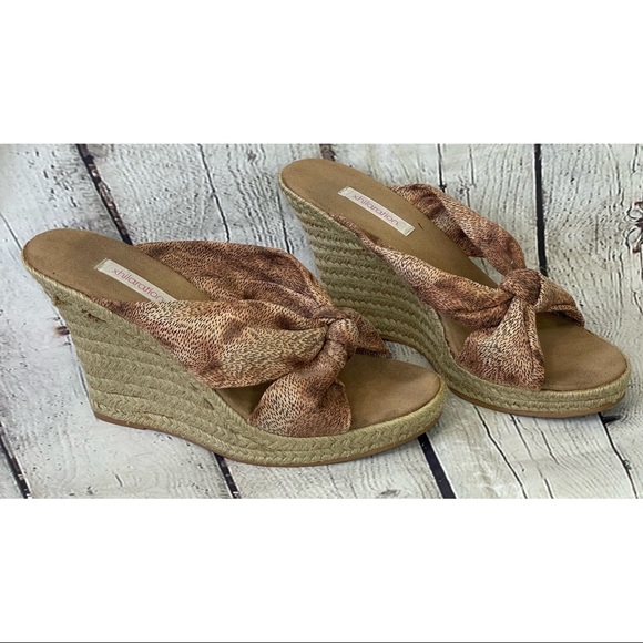 Xhilaration Knotted Woven Wedge Espadrilles - Picture 1 of 11